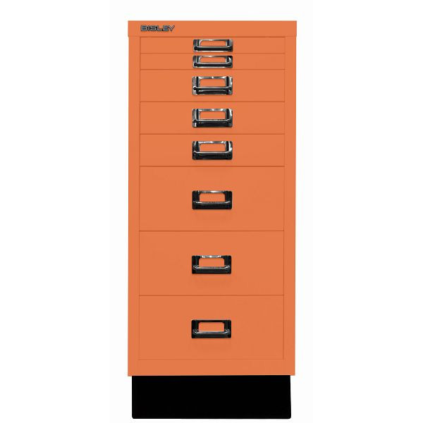 Bisley MultiDrawer™, Inkl. Sockel, DIN A4, 8 Schubladen, 603 orange, L298S603