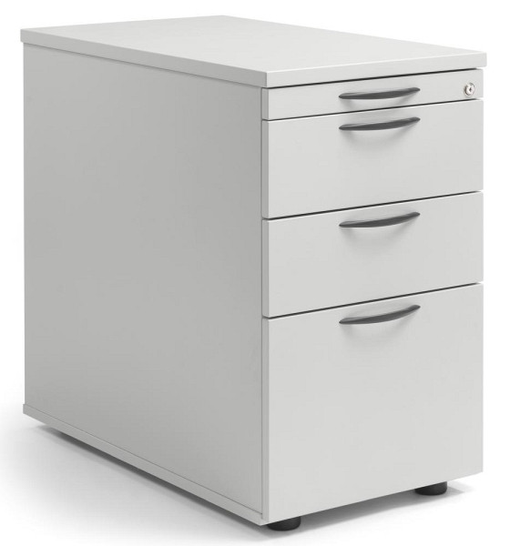 Deskin Standcontainer MULTI M, Dekor lichtgrau, B 435 x H 720 x T 800 mm, 2 Schübe, 290693