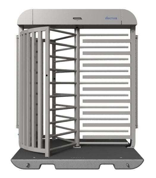 SCHAKE-VECTOR Drehkreuz V-Turnstile, verzinkt, ohne Zutrittskontrolle, VPDR21VOB0021