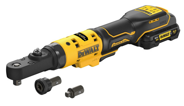 DeWalt 12V XR Akku-Ratsche, 1/4" und 3/8" (bürstenlos) inkl. 1x G-Akku (12 Volt / 3 Ah), DCF500L2G-QW