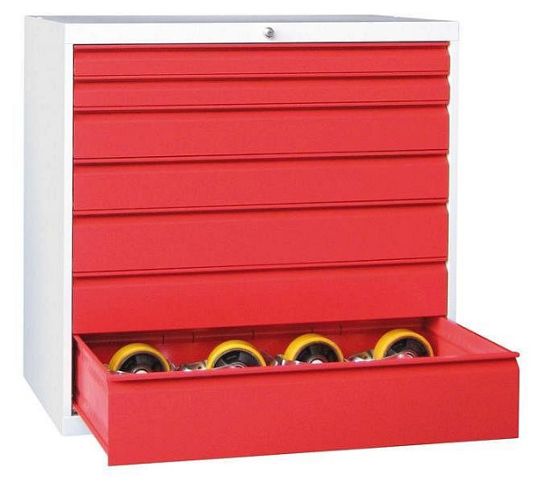 Pavoy Schubladenblock 1000/600/1023, Drehdruckzylinderschloss stark, 4x75, 2x125, 2x175, 43456-100-014-905