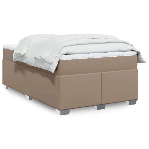 vidaXL Boxspringbett Matratze Cappuccino-Braun 120x190 cm Kunstleder, 3285204