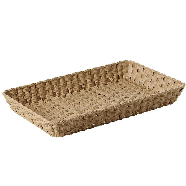 APS GN 1/1 Korb TWIRL - Polypropylen braun, 53 x 32,5 cm, Höhe 6,5 cm, GN-System, mit Edelstahldraht, 40360