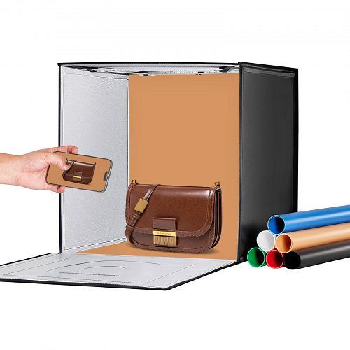 VEVOR Fotobox 505x485x495mm Fotostudio Set 40W Lichtbox Fotografie 5600K 160LED, SYDXNJBH20IN0IEYAV2