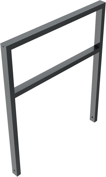 Schake Anlehnbügel aus Stahlrohr Rechteckrohr, 60 x 40 mm, mit Querholm, Gesamtbreite: 1000 mm, feuerverzinkt und beschichtet DB 703, 457_100B