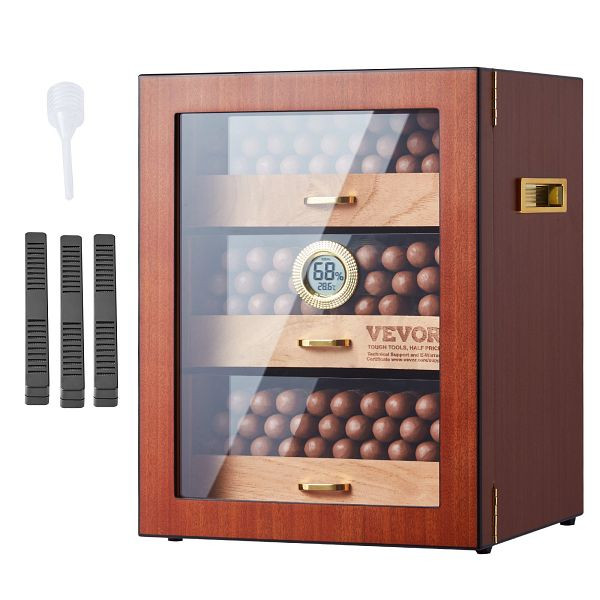 VEVOR Humidor Schrank Cabinett 100-150 Zigarren Zigarrenkiste Hygrometer, XQBSJMTKJ100RPMUKV9