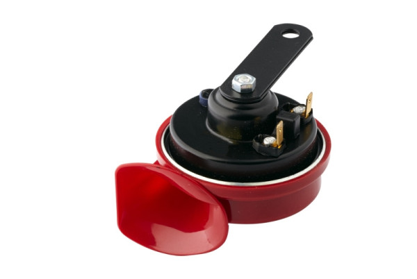 HELLA Fanfare, TE16, 12V, 110dB(A), Frequenzbereich: 400Hz, Tiefton, elektrisch, Gehäusefarbe: rot/schwarz, Flachsteckanschluss, 3FG 007 424-001