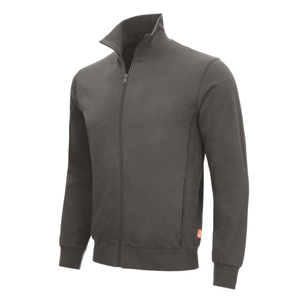 NITRAS MOTION TEX LIGHT, Sweatjacke, 70% Baumwolle / 30% Polyester, 300 g/qm, STANDARD 100 by OEKO-TEX®, Größe: XL, Farbe: grau, VE: 15 Stück, 7020-1200-XL