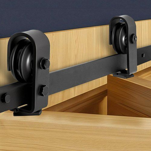 VEVOR Schiebetürsystem für faltbare Türen, 132 cm Schiene, für zwei 61 cm Schrank-, Speisekammer- & Wäschetüren, ZDSMDGDGSM2DMX450001V0
