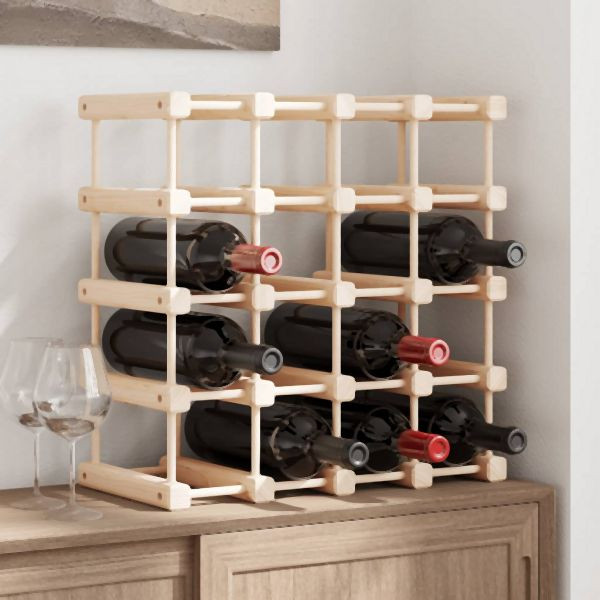 vidaXL Weinregal für 20 Flaschen 46,5x23x46,5 cm Massivholz Kiefer, 353751