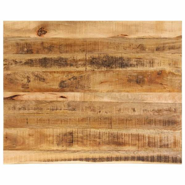 vidaXL Tischplatte 110x80x2,5 cm Baumkante Massivholz Raues Mangoholz, 370365
