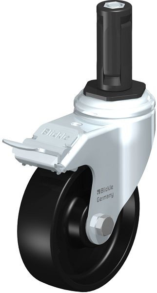 Blickle LKRA-POA 100K-11-FI-ER13 Apparate-Lenkrolle mit Expander & Feststeller, Polyamid, Schwarz, 849018