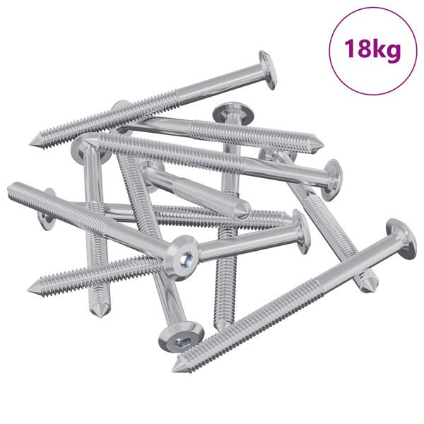 vidaXL Möbel-Schrauben 1400-teilig Silber Stahl, 864399