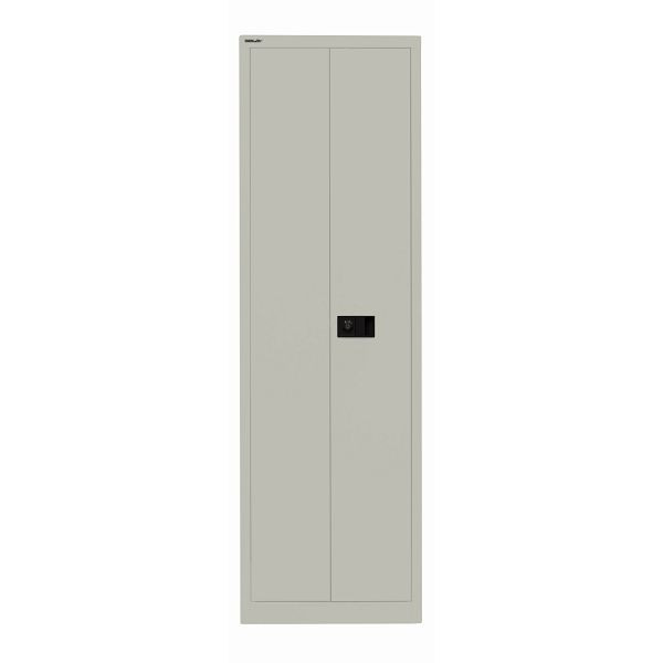 Bisley Flügeltürenschrank UNIVERSAL, 4 Fachböden für 5 Ordnerhöhen, Breite 600 mm, 673 gänsegrau, E782A04B6673