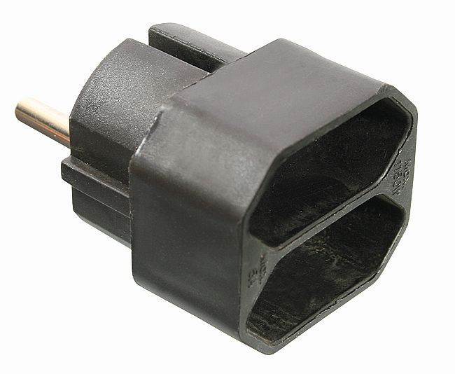 as-Schwabe Euro-Multistecker 2-fach, schwarz, 48212