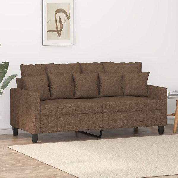 vidaXL 2-Sitzer-Sofa Braun 140 cm Stoff, Füllung: Schaumstoff, 359270
