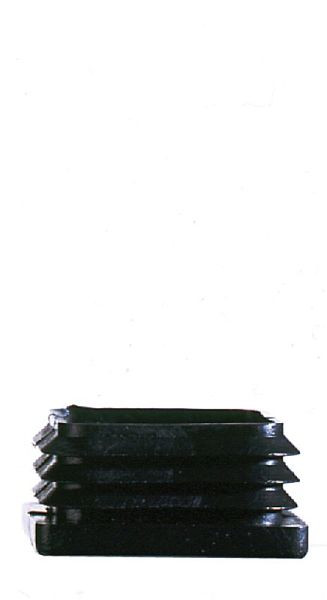 KLW Stopfen für Quadrat-Rohre 40x40x2 mm aus schwarzem Kunststoff, 03/KU-S-40x40