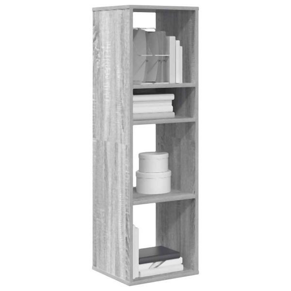 vidaXL Bücherregal Grau Sonoma 34x31x112 cm Holzwerkstoff, 860288