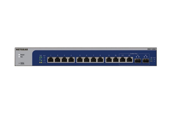 Netgear Smart Managed Plus 12x10Gb Ports, 2 x SFP+, Interne Stromversorgung, XS512EM-100EUS