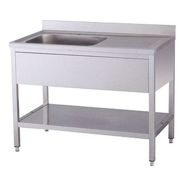 KBS Spültisch 1 Becken links mit Aufkantung, 100x60x90cm, 91611103