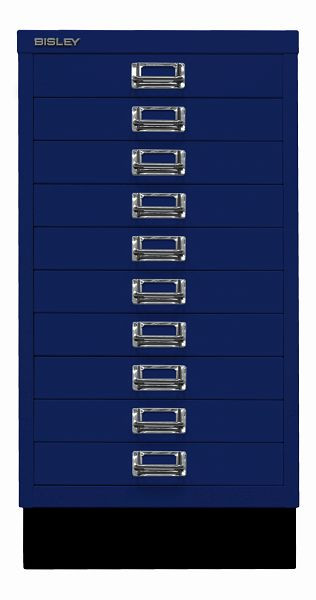 Bisley MultiDrawer, 29er Serie mit Sockel, DIN A3, 10 Schubladen, oxfordblau, L29A310S639