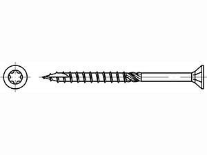 ART 89091 Holzbauschrauben CE Stahl 4,5 x 45 -T25 galvanisch verzinkt VE=S (500 Stück)