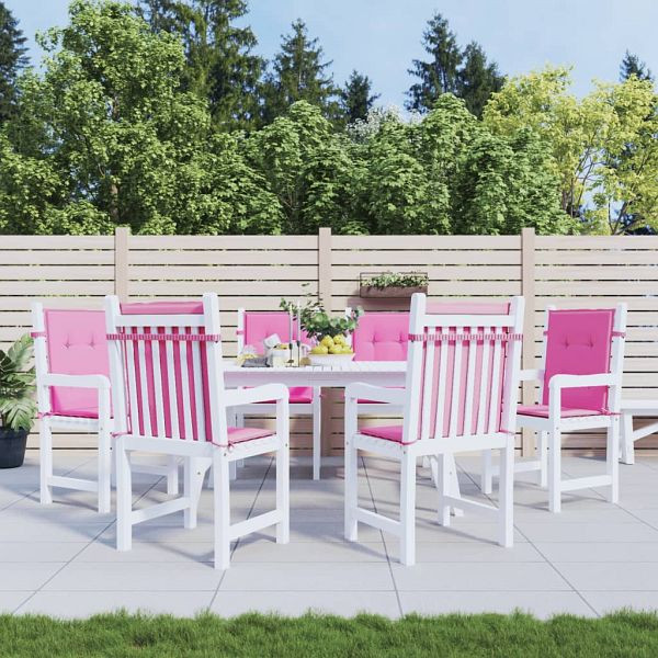 vidaXL Niedriglehner-Auflagen 6 Stück Rosa Stoff, 361336