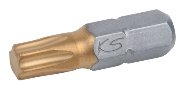 KS Tools 1/4" TIN Bit Torx, 25mm, T10, VE: 5 Stück, 911.3651