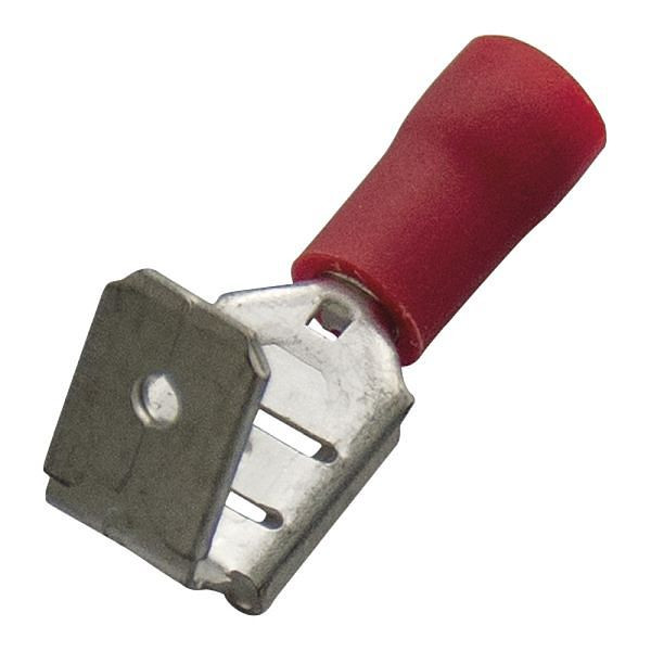 Haupa Flachsteckhülse rot Nylon-isoliert 0,5-1,0 mm²/6,3x0,8, VE: 100 Stück, 263410