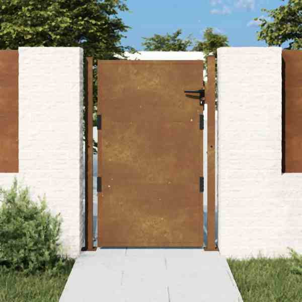 vidaXL Gartentor 105x155 cm Cortenstahl, Rostig, 153205