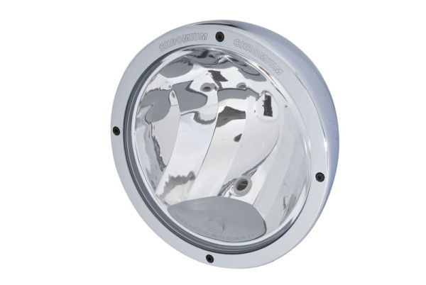 HELLA Halogen-Fernscheinwerfer, Luminator Chromium, 12/24V, rund, Referenz: 17.5, geschraubt, E1 2254/ECE-R7/ECE-R112, 800mm, links, 1F8 007 560-341