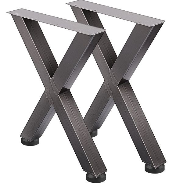 VEVOR Tischbein Tischkufen Kreuzgestell 72x60cm Klarlack Kufengestell Rahmentisch, VE: 2 Stück, ZTCX720X600MM0001V0