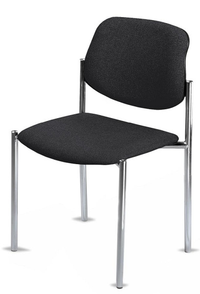 Deskin Besucherstuhl FLORA I, Anthrazit-meliert, 590 x 450 x 830 mm, 346451