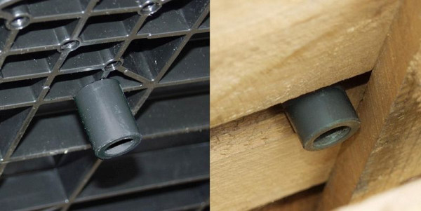 Cemo Arretierungsnocken zum Fixieren der Euro-PE-Auffangwanne 250/2 auf einer Europalette, 8288