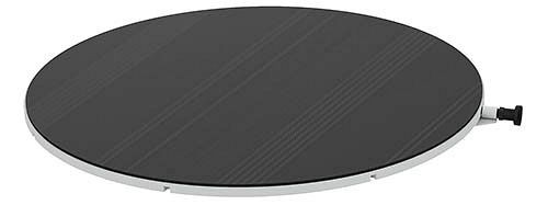 Bedrunka+Hirth Drehteller mit Arretierung je 45° und Riffelgummiauflage Ø 380 mm, Maße in mm (BxT): 380 x 380, 07.60.38