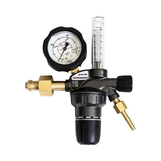 ELMAG Druckregler ProControl "Stickstoff", mit 1 Manometer, Ø 63mm & Flowmeter, 200 bar, 5-30 l/min., 14856