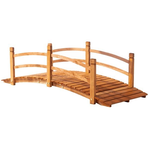 Outsunny Gartenbrücke, 185L x 72B x 58H cm, Orange, 844-451V01, 4251774952217