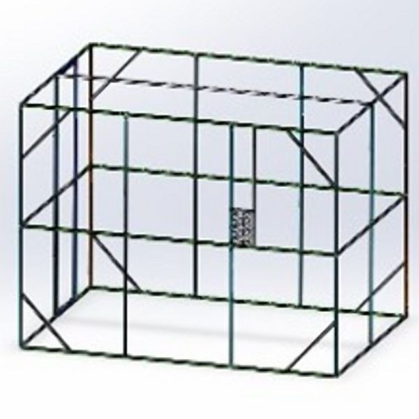 vidaXL Vogelvoliere Anthrazit 302x208x214 cm Stahl, 4100939