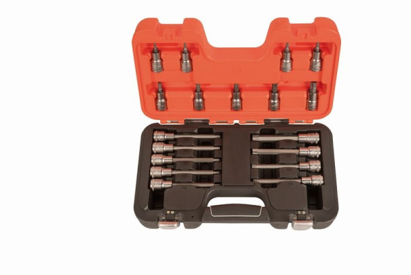 Bahco 1/2" Schraubendreher-Einsätze, 18-teilig in Kunststoff Koffer, Torx, S18TORX