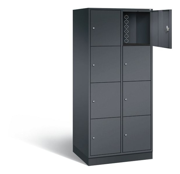 C+P XL-Schließfachschrank Intro, H1950xB820xT590mm, Farbe: Schwarzgrau, 8470-203 S10057