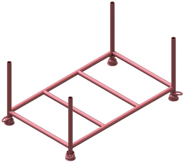 Schake Stapelpalette Füllmaße: 1,50 m x 0,87 m x 0,60 m Standrohre, mit geschlossenen Ösen, 50200-0