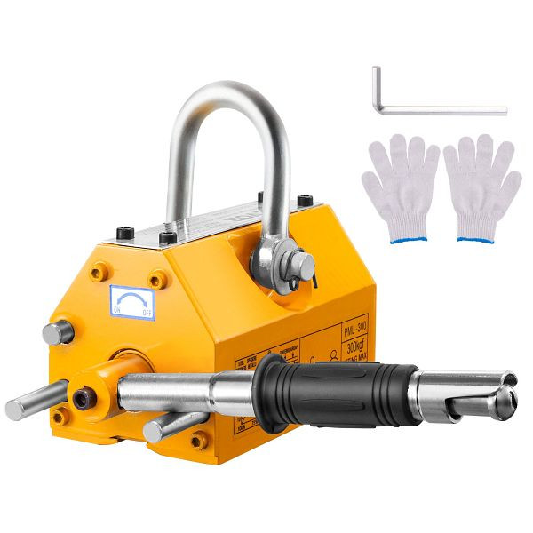 VEVOR Lasthebemagnet Kranmagnet (300 kg Tragfähigkeit, 750 kg Zugkraft, -40 bis 80 °C), YCXPU300KGN423Z5HV0