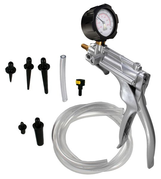 Busching Druck/Unterdruck-Handpumpe Metall, Druck +4 bar / Vakuum -1 bar, 100436