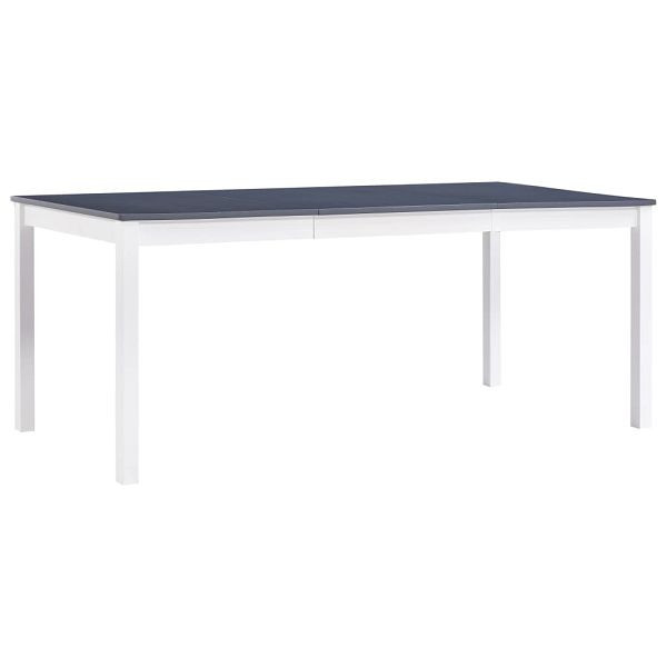 vidaXL Esstisch Weiß und Grau 180 x 90 x 73 cm Kiefernholz, 283406