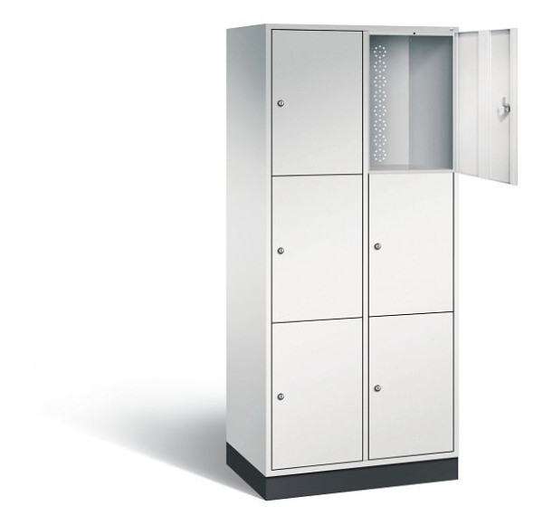 C+P XL-Schließfachschrank Intro, H1950xB820xT490mm, Farbe: Lichtgrau, 8370-202 S10025