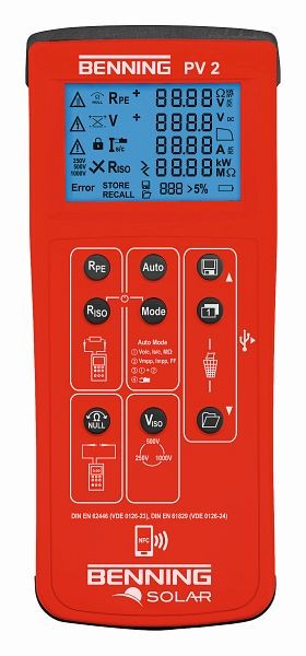 Benning PV 2, Photovoltaik-Installationstester, Kennlinienmessgerät USB, 050422