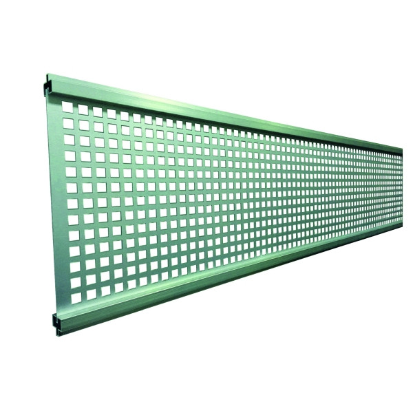 T&J GOTLAND-Serie WPC-Steckzaunsystem, Gitterfüllung 1,5 x 206 x 1793 mm, SILBER, 44852