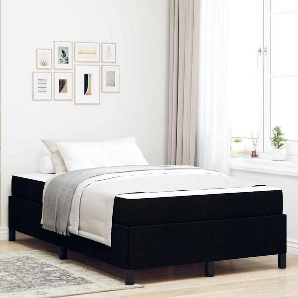 vidaXL Boxspringbett Schwarz und Schwarz 120 x 200 cm, 3398852