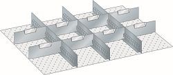 LISTA Set Schlitzwände und Trennbleche 36x27E (BxTxFH) 612x459x75mm, 100.314.000