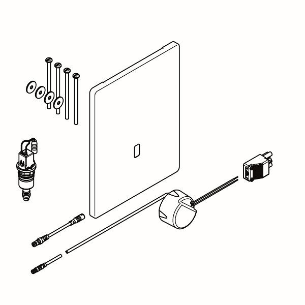 KWC Urinalspülarmatur, F5, elektronisch gesteuert, DN15, UP, Umrüstung PROTRONIC, UP-Netzteil, 2030066596